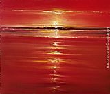 Ioan Popei Red on The Sea painting